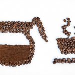 аппликация из кофейных зерен