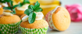 Банановые маффины с корицей