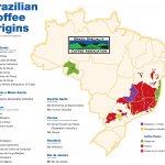 фото карты с регионами производства кофе в Бразилии