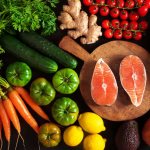 фрукты, овощи и рыба