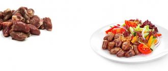 Какая калорийность куриных сердечек?