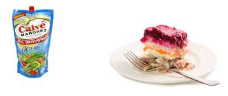 Какую имеет селедка под шубой калорийность?