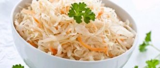 Калорийность квашеной капусты и БЖУ