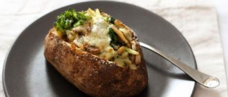 Картошка с грибами, запеченная в духовке