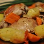 Курица с овощами в рукаве