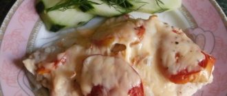 Куриная грудка с помидорами в духовке