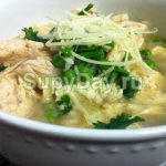 Куриный суп с рисом и грибами