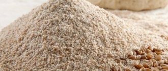 Мука цельнозерновая из пшеницы