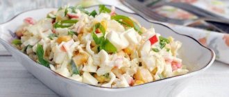Салат с пекинской капустой и крабовыми палочками