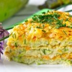 Торт из кабачков с помидорами, морковкой, луком, мясом, грибами, творогом и другие рецепты
