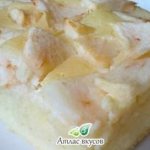 Творожная диетическая запеканка с яблоками. Творожная запеканка с яблоками.